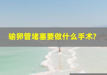 输卵管堵塞要做什么手术?