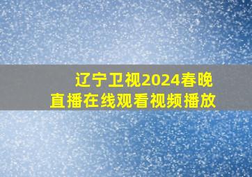 辽宁卫视2024春晚直播在线观看视频播放