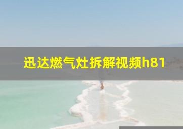 迅达燃气灶拆解视频h81