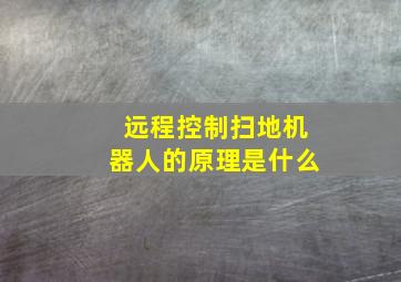 远程控制扫地机器人的原理是什么