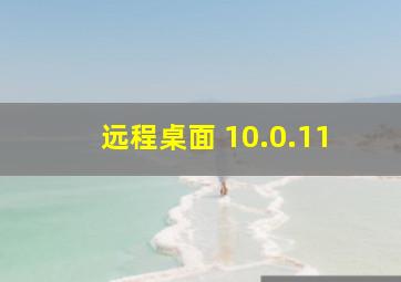 远程桌面 10.0.11