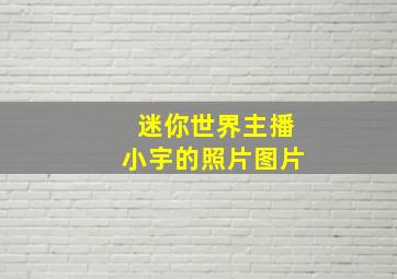 迷你世界主播小宇的照片图片