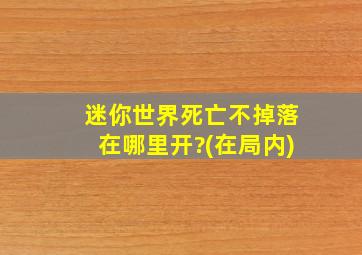 迷你世界死亡不掉落在哪里开?(在局内)