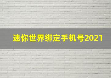 迷你世界绑定手机号2021