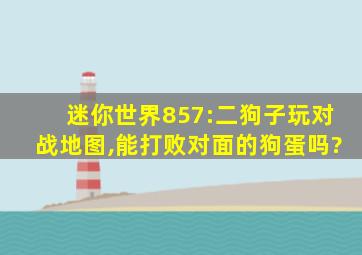 迷你世界857:二狗子玩对战地图,能打败对面的狗蛋吗?