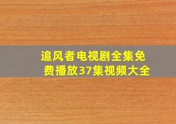 追风者电视剧全集免费播放37集视频大全