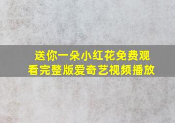 送你一朵小红花免费观看完整版爱奇艺视频播放