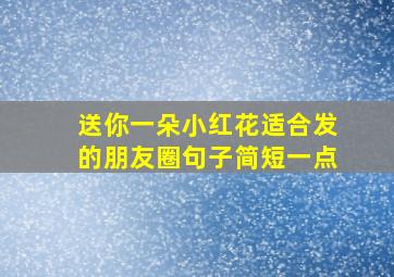 送你一朵小红花适合发的朋友圈句子简短一点