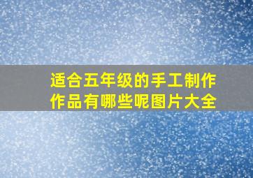 适合五年级的手工制作作品有哪些呢图片大全