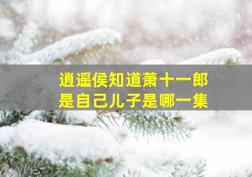 逍遥侯知道萧十一郎是自己儿子是哪一集