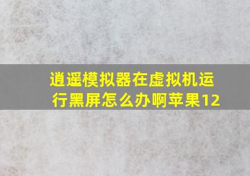 逍遥模拟器在虚拟机运行黑屏怎么办啊苹果12