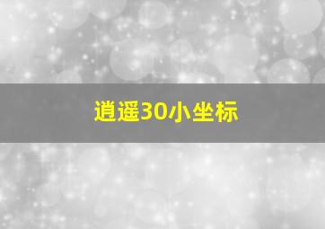 逍遥30小坐标