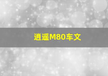 逍遥M80车文