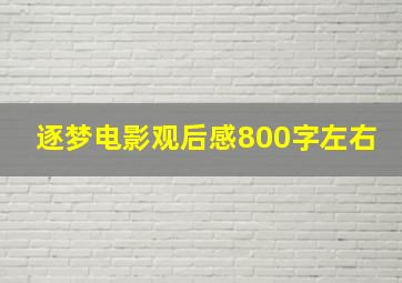 逐梦电影观后感800字左右