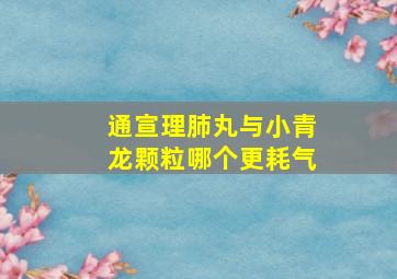 通宣理肺丸与小青龙颗粒哪个更耗气