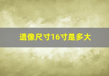 遗像尺寸16寸是多大