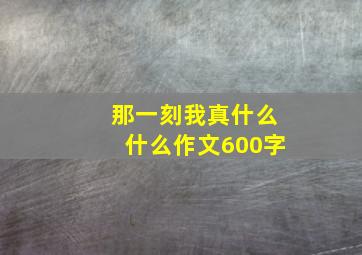 那一刻我真什么什么作文600字