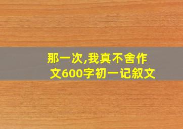 那一次,我真不舍作文600字初一记叙文