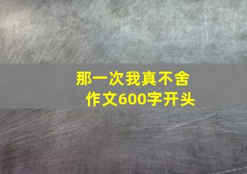 那一次我真不舍作文600字开头