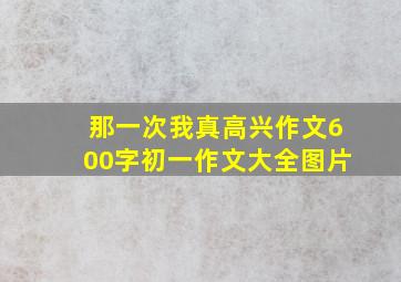 那一次我真高兴作文600字初一作文大全图片