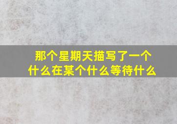 那个星期天描写了一个什么在某个什么等待什么