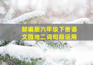 部编版六年级下册语文园地二词句段运用