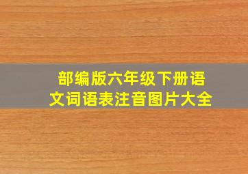 部编版六年级下册语文词语表注音图片大全