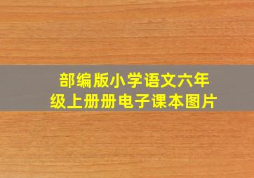 部编版小学语文六年级上册册电子课本图片