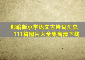 部编版小学语文古诗词汇总111篇图片大全集高清下载