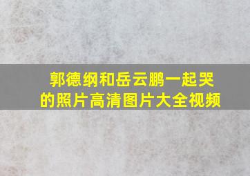 郭德纲和岳云鹏一起哭的照片高清图片大全视频