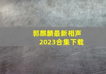 郭麒麟最新相声2023合集下载