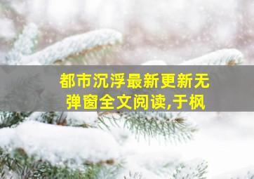 都市沉浮最新更新无弹窗全文阅读,于枫