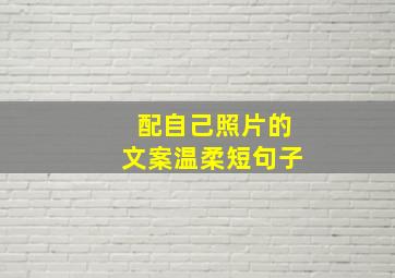 配自己照片的文案温柔短句子