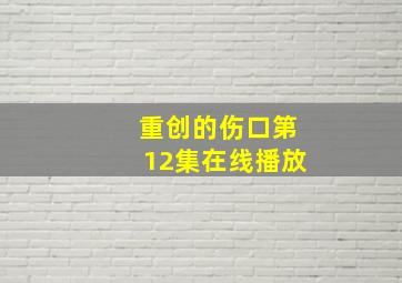 重创的伤口第12集在线播放