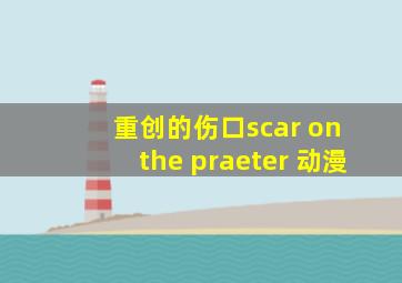 重创的伤口scar on the praeter 动漫