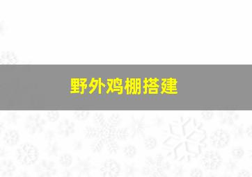 野外鸡棚搭建