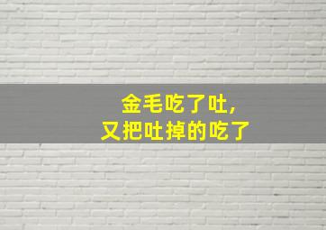 金毛吃了吐,又把吐掉的吃了