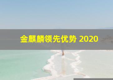 金麒麟领先优势 2020