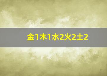 金1木1水2火2土2