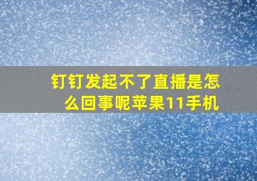 钉钉发起不了直播是怎么回事呢苹果11手机