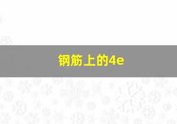 钢筋上的4e