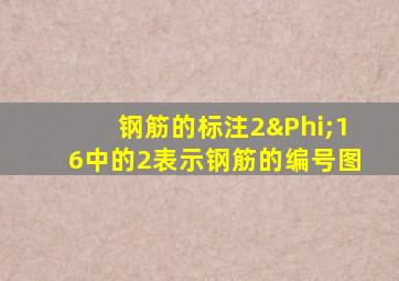 钢筋的标注2Φ16中的2表示钢筋的编号图