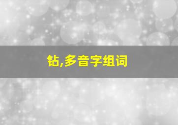 钻,多音字组词