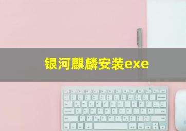 银河麒麟安装exe