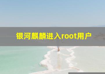 银河麒麟进入root用户