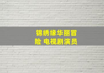 锦绣缘华丽冒险 电视剧演员