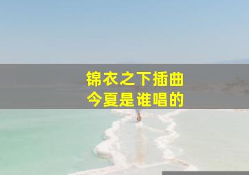 锦衣之下插曲今夏是谁唱的