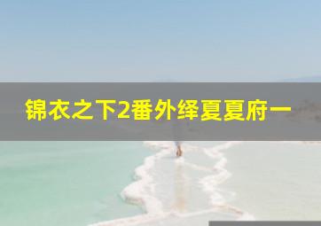 锦衣之下2番外绎夏夏府一