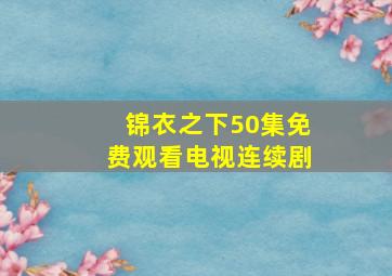 锦衣之下50集免费观看电视连续剧