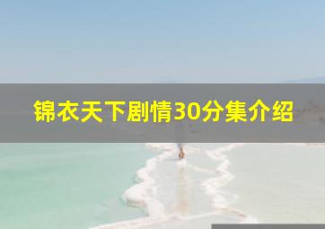 锦衣天下剧情30分集介绍